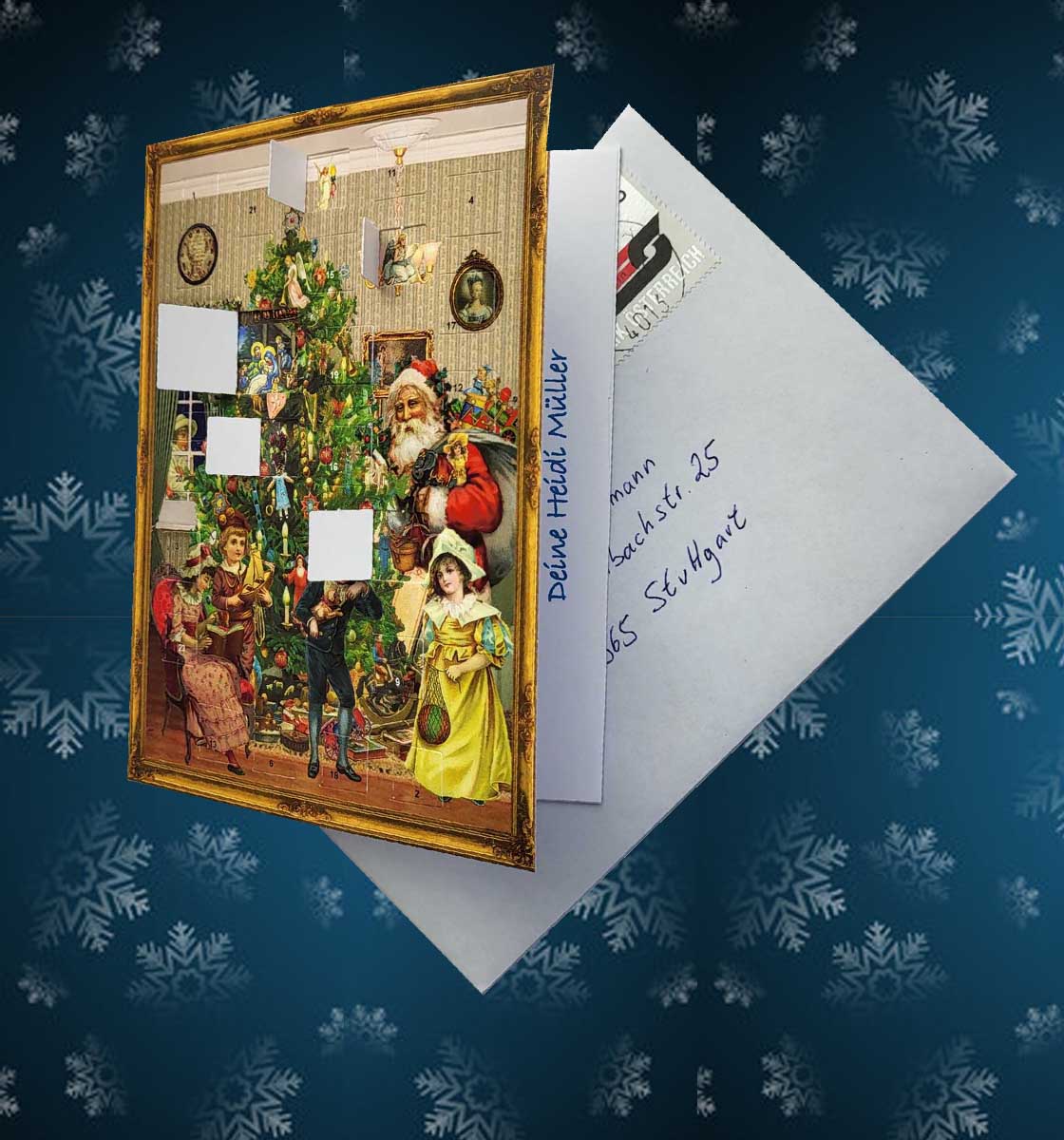 Calendario de Adviento de Postales