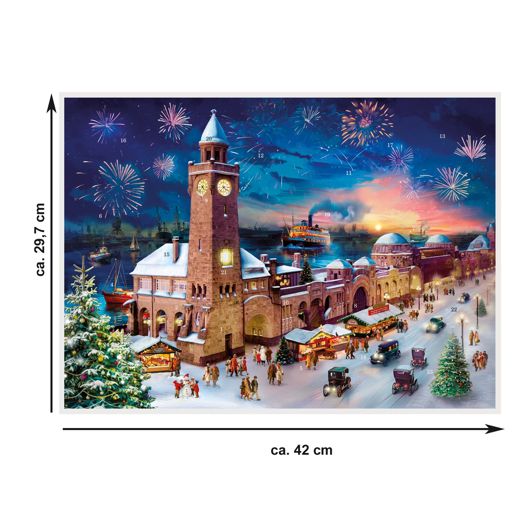 Calendario de Adviento "Hamburg Landungsbrücken"