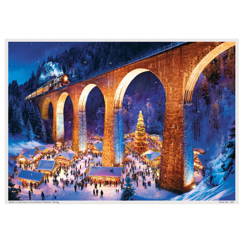 Calendario de Adviento "Encanto de puestos bajo el viaducto del tren" - NUEVO