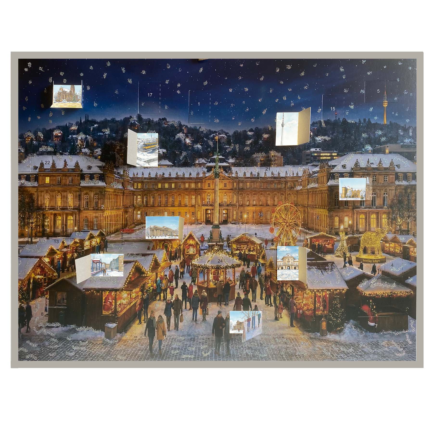Calendario de Adviento "Plaza del Castillo Stuttgart" - NUEVO