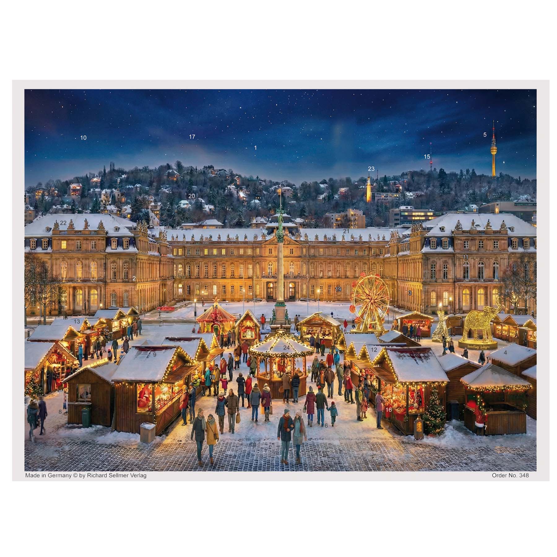 Calendario de Adviento "Plaza del Castillo Stuttgart" - NUEVO