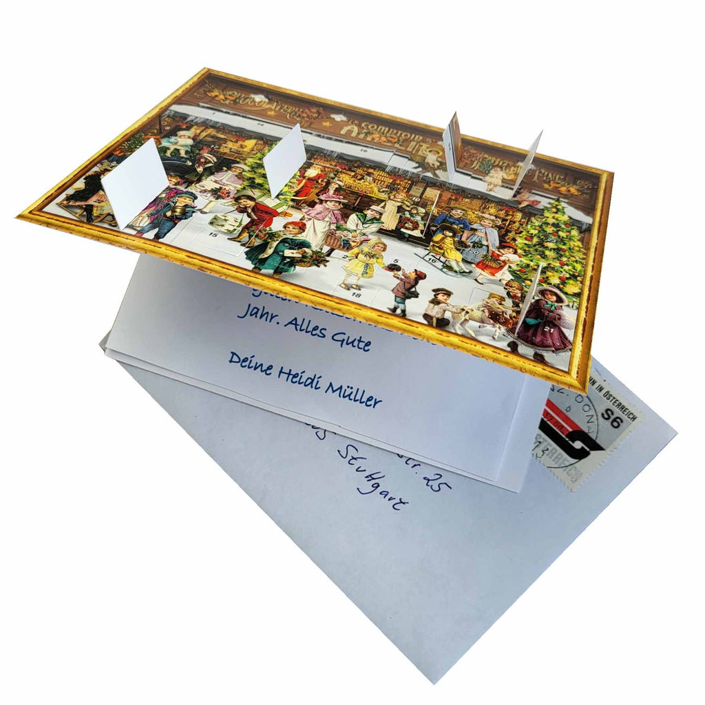 Calendario de Adviento de postales "Tienda Victoriana"
