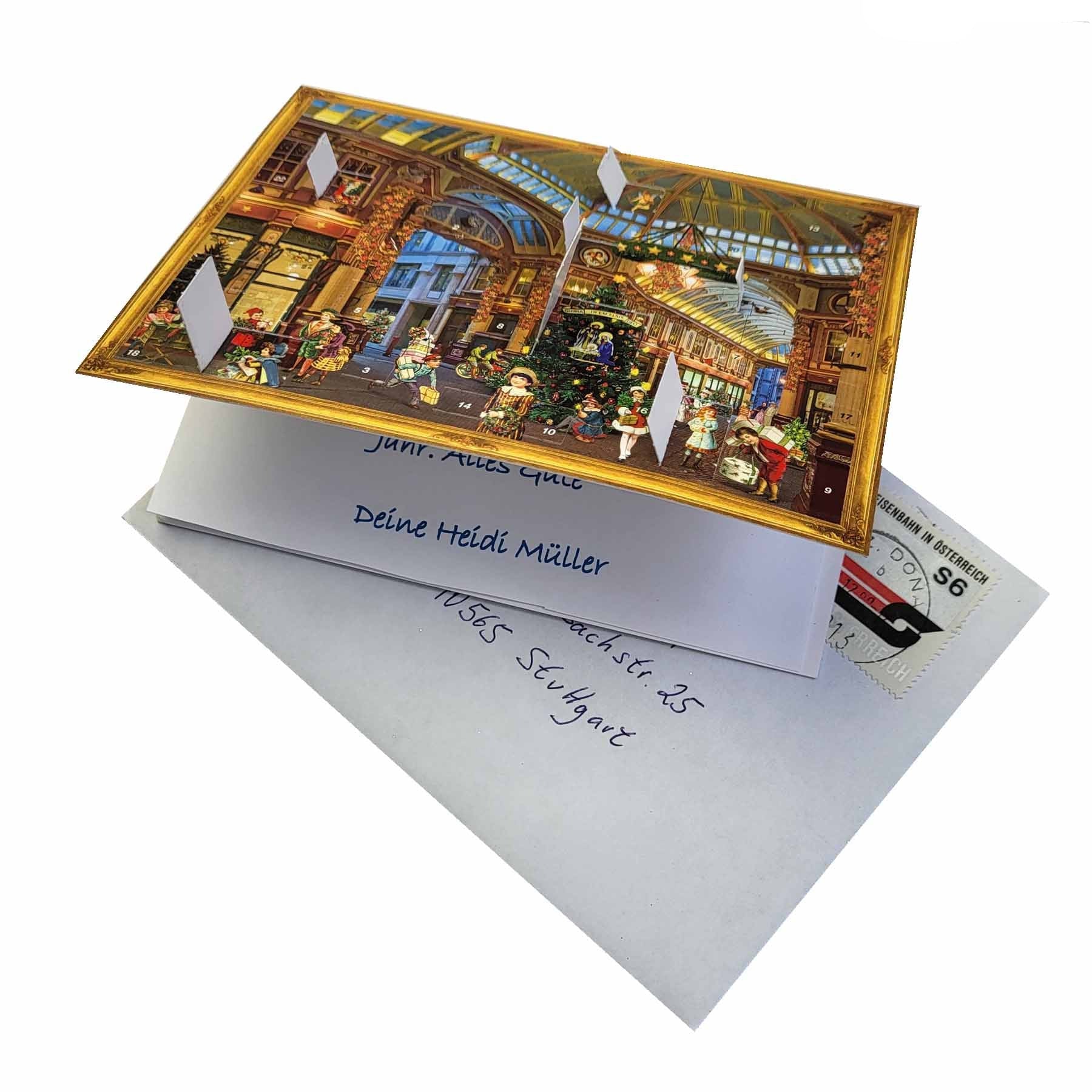 Calendario de Adviento de postales "Christmas Shopping"