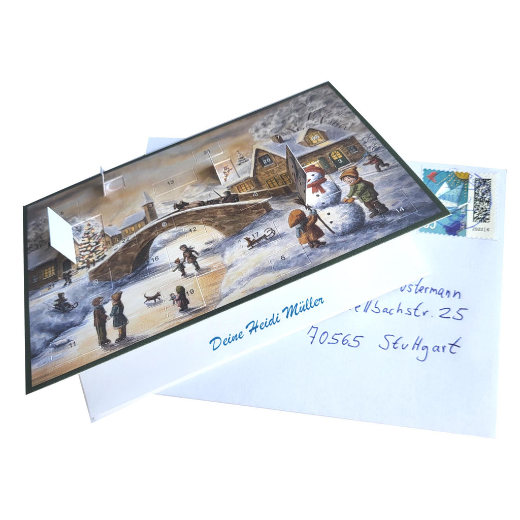Calendario de Adviento de postales "An der Brücke"