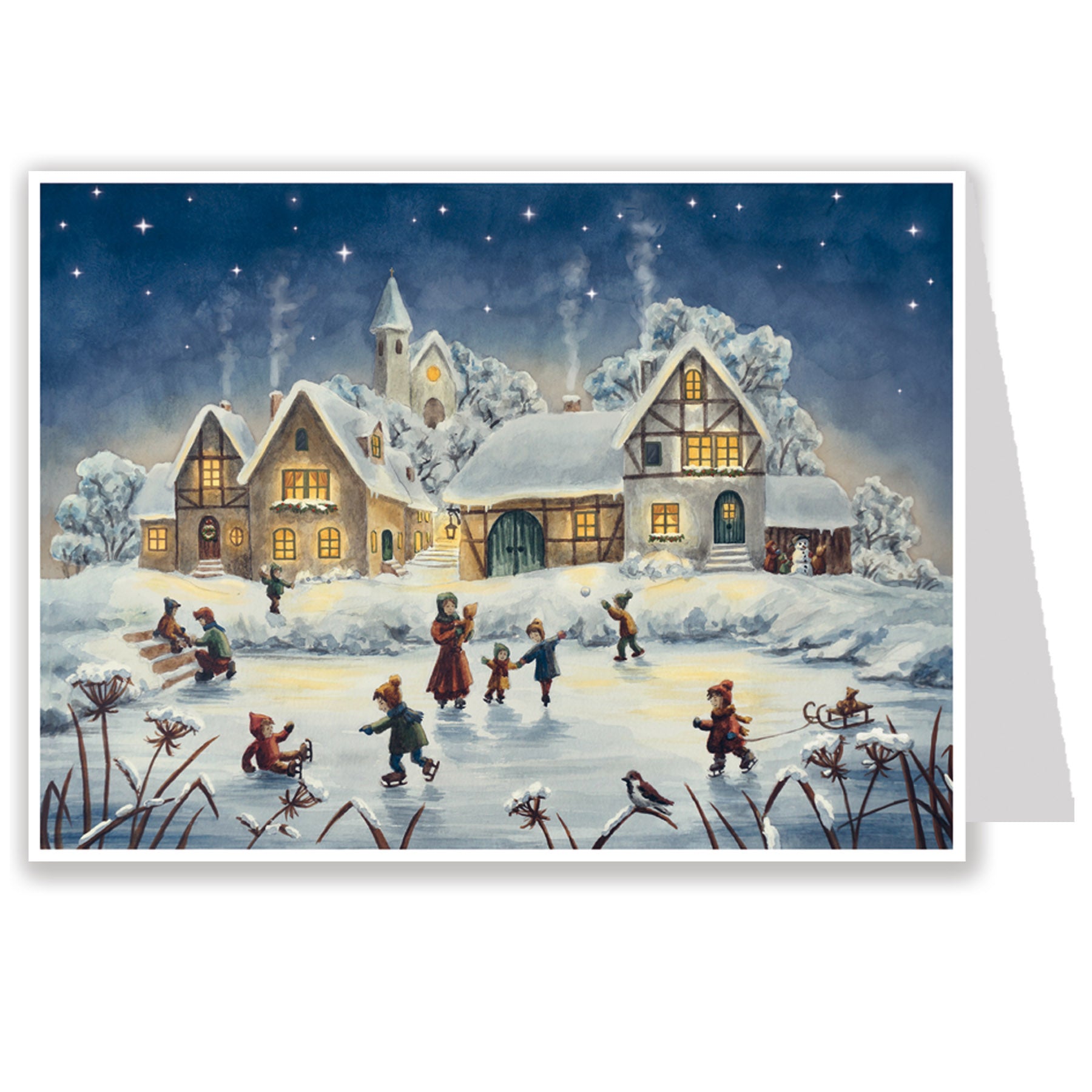Calendario de Adviento de postales "Eislauffreuden"