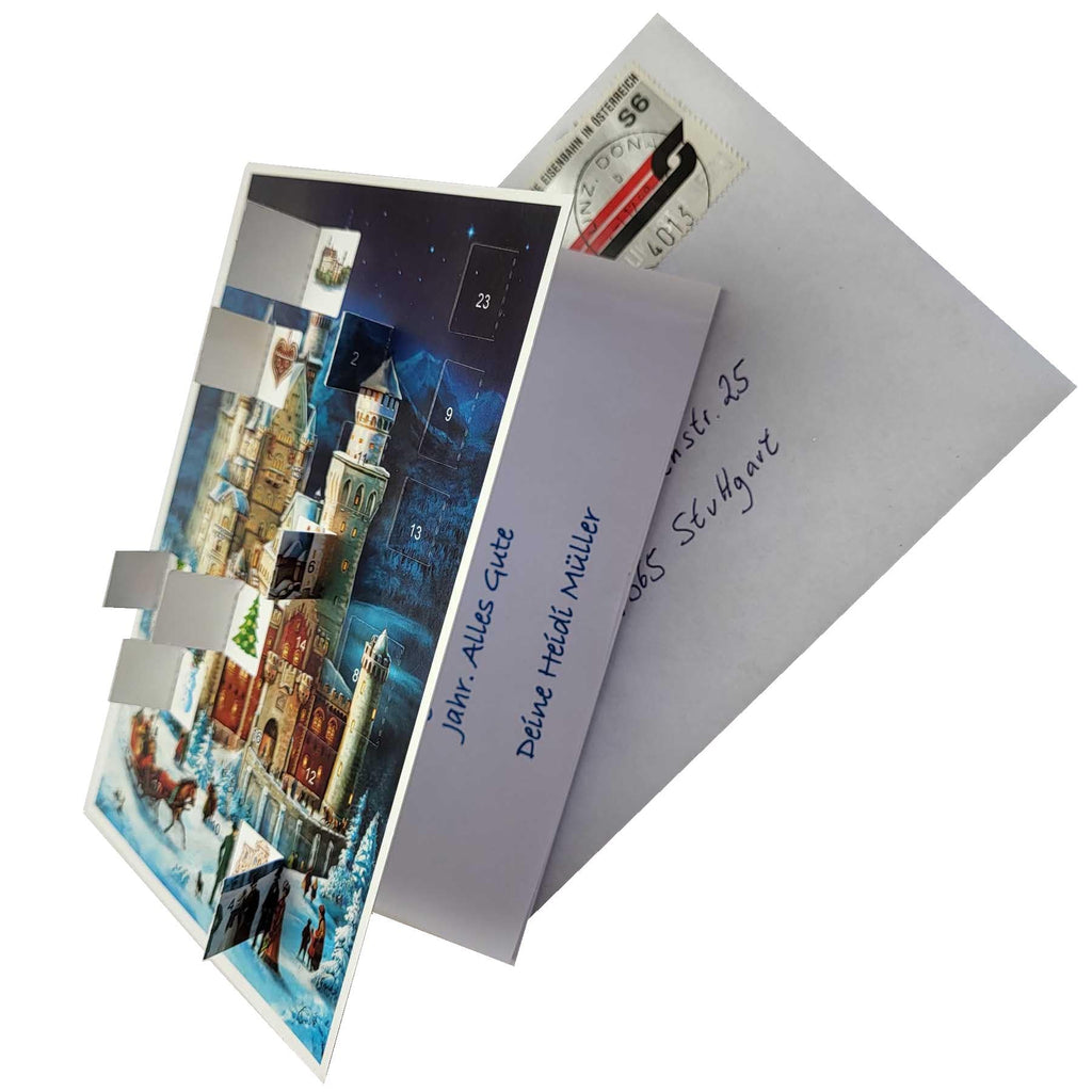 Calendario de Adviento de postales "Neuschwanstein"