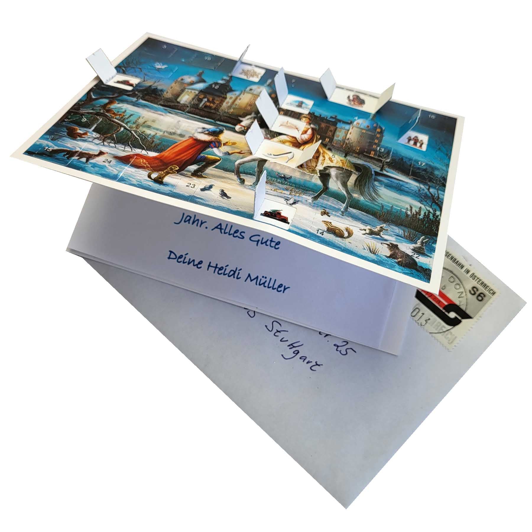Calendario de Adviento de postales "Moritzburg"