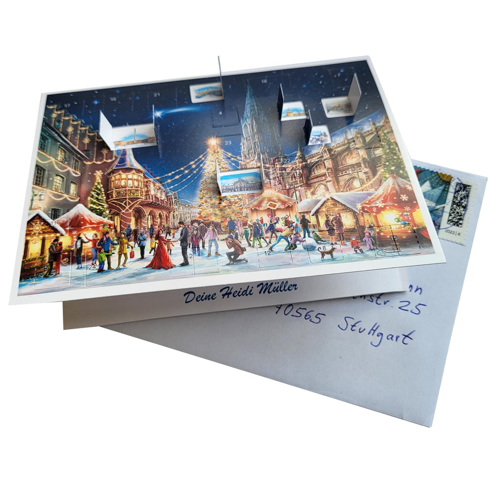 Calendario de Adviento de postales "Freiburg Münster"