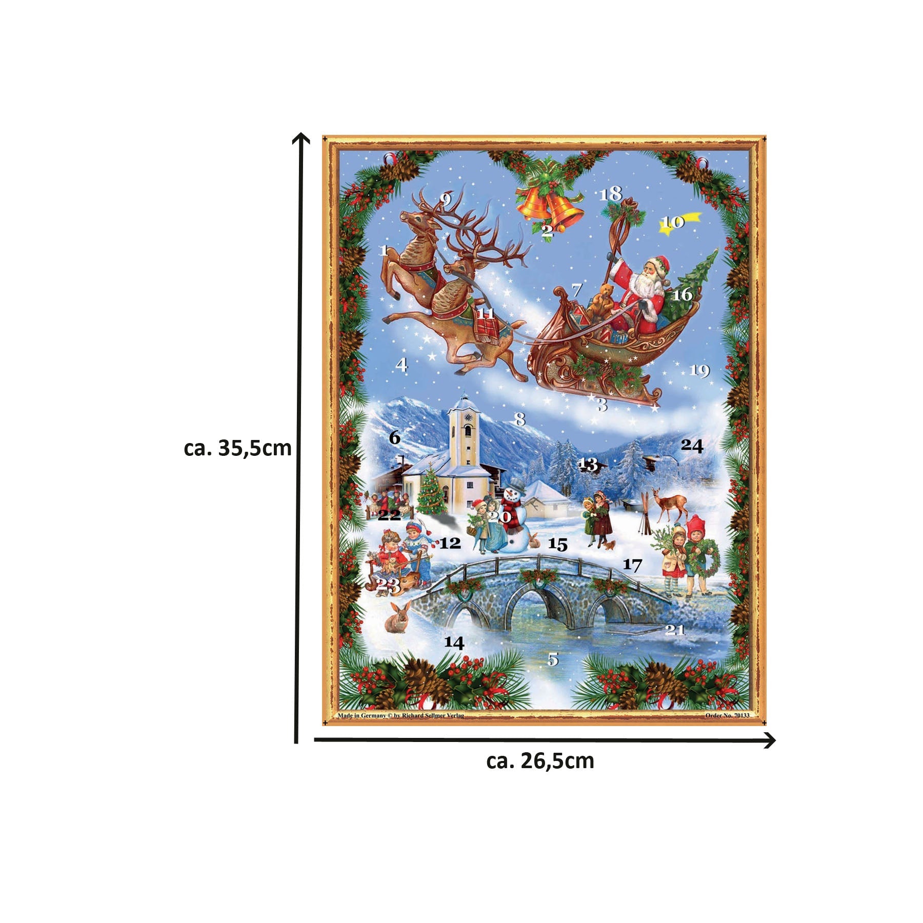 Calendario de Adviento "Papá Noel en el trineo"