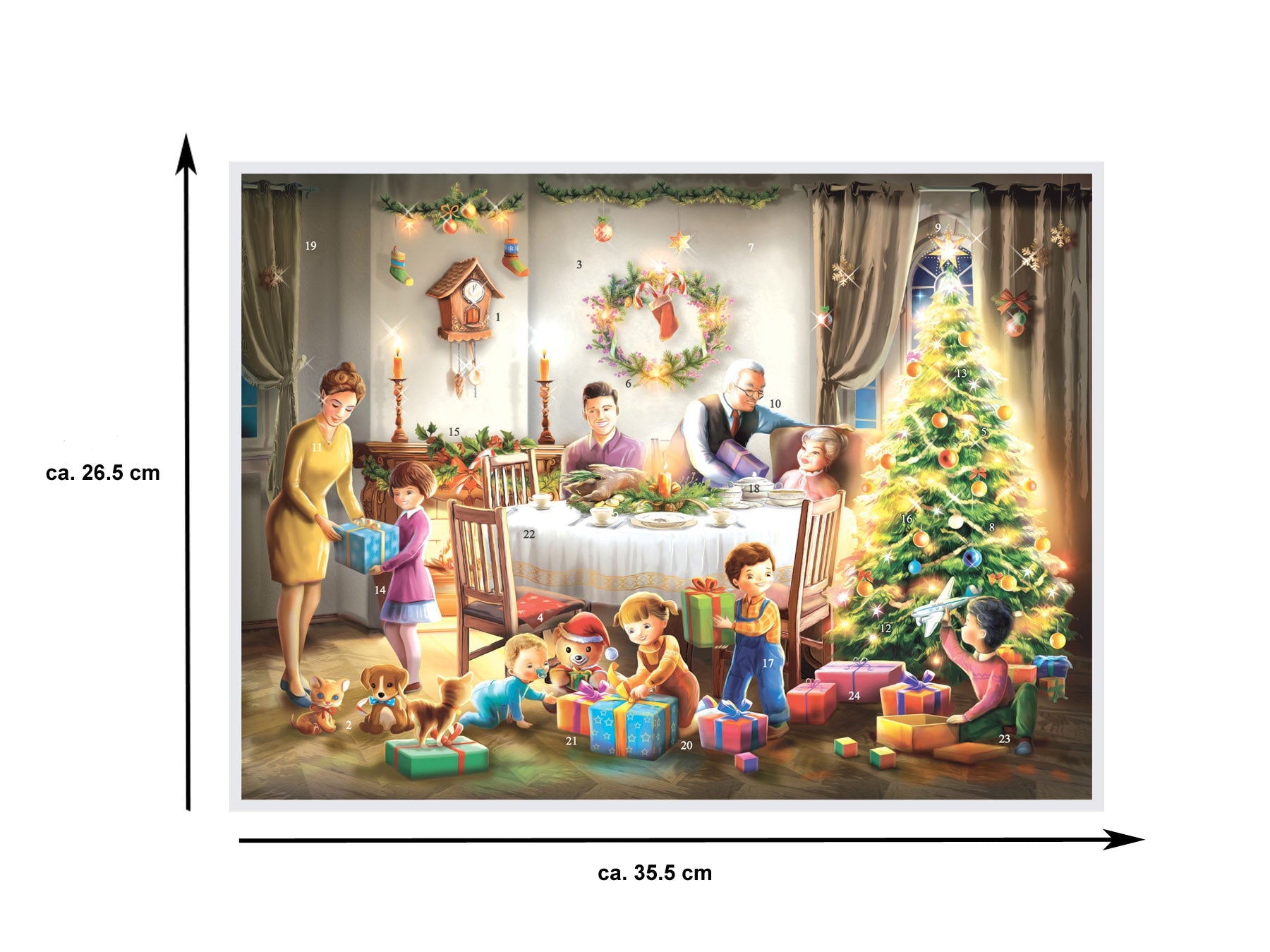 Calendario de Adviento "Hoy es la entrega de regalos"
