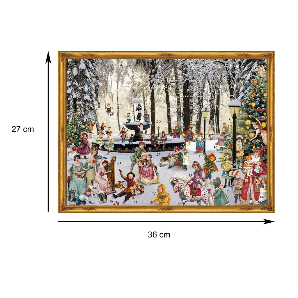 Calendario de Adviento victoriano "Fuente nevada"