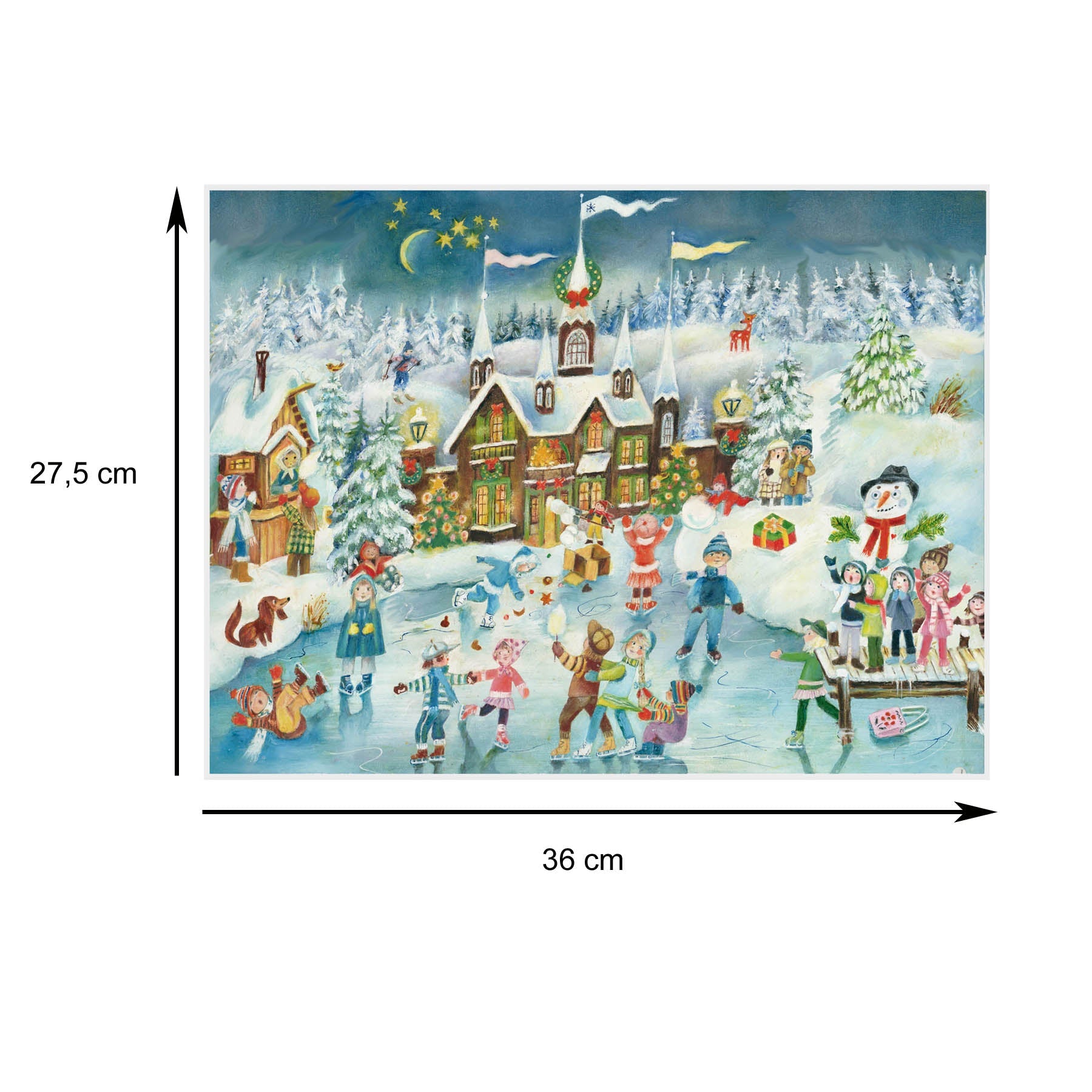 Calendario de Adviento "Alegrías del patinaje sobre hielo en el castillo"