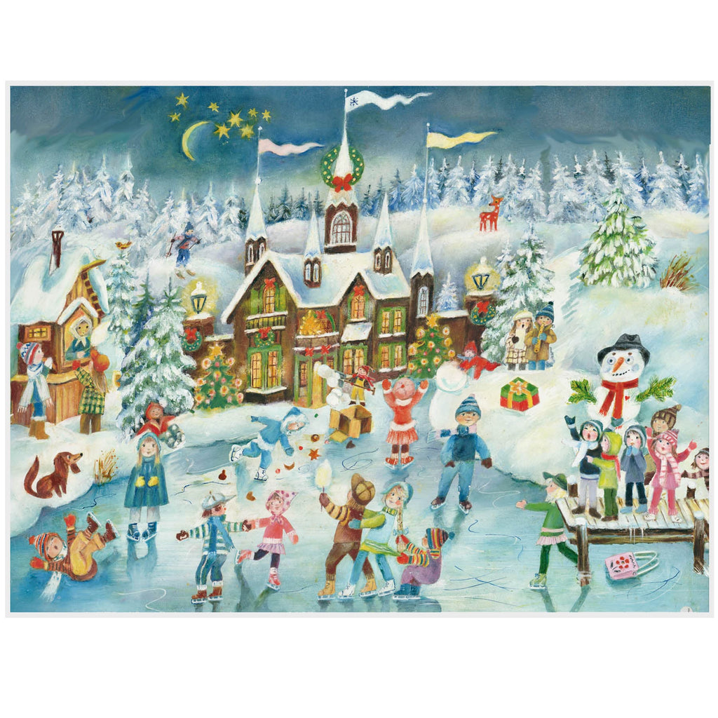 Calendario de Adviento "Alegrías del patinaje sobre hielo en el castillo"