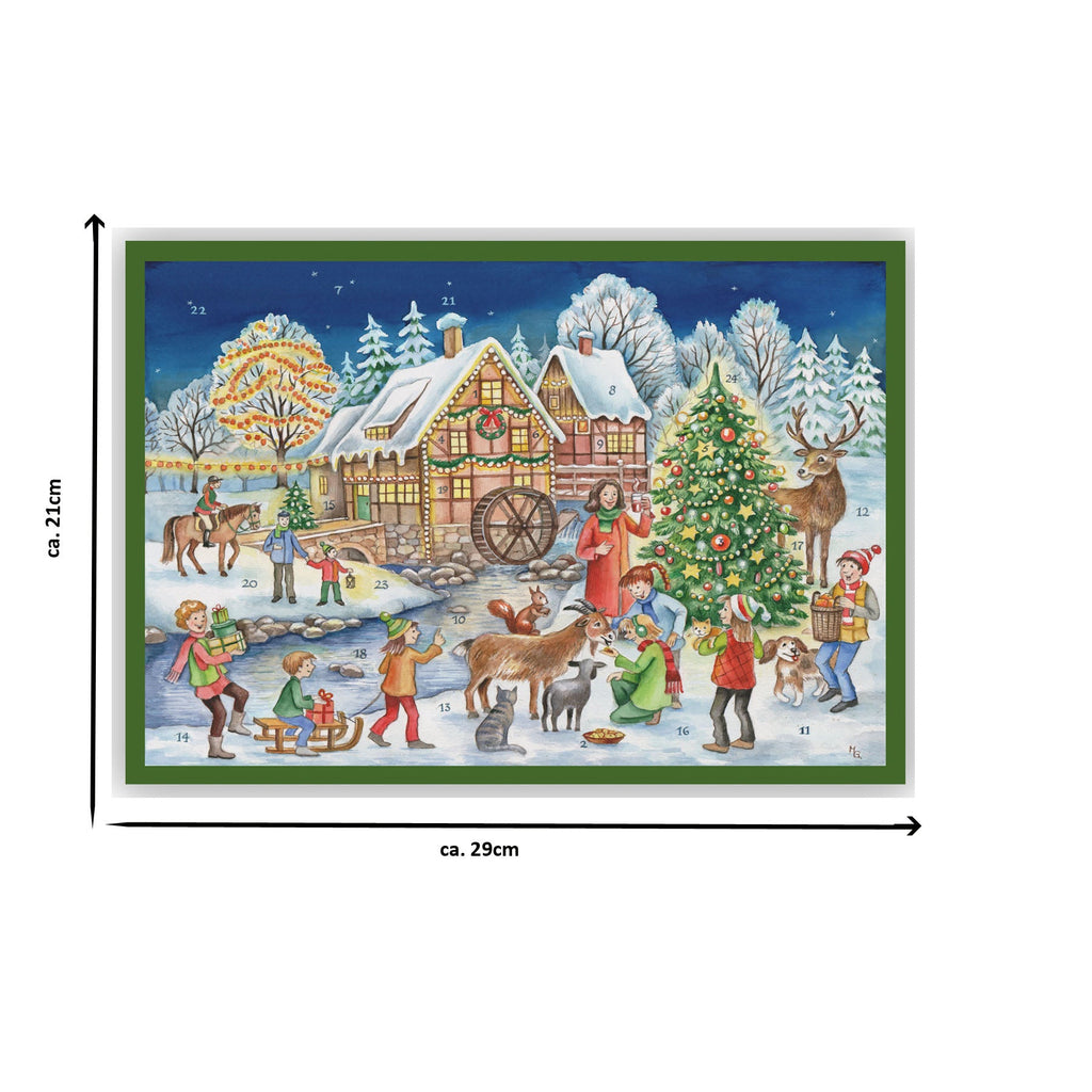 Calendario de Adviento "Weihnachtliches Mühlhaus"