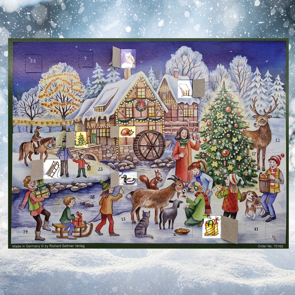 Calendario de Adviento "Weihnachtliches Mühlhaus"