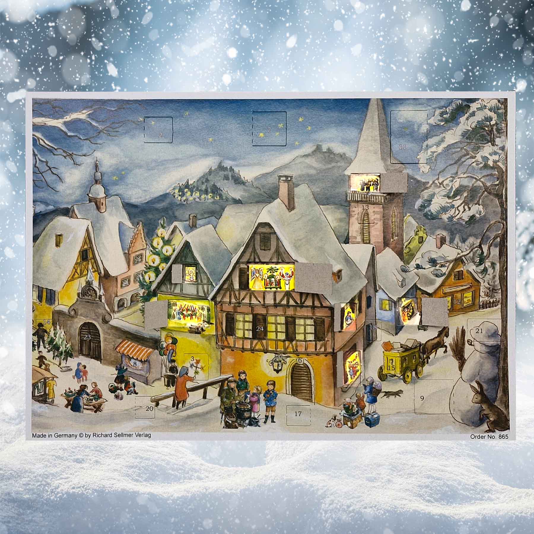 Calendario de Adviento "Pueblo Nevado"