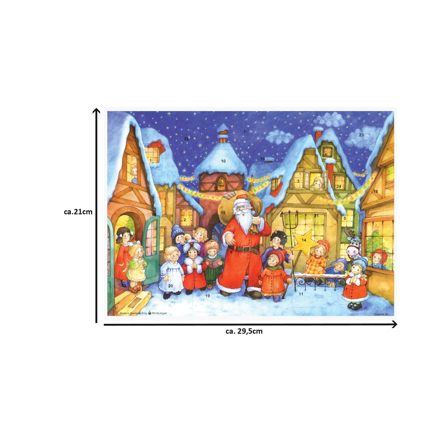 Calendario de Adviento A4 "El Papá Noel viene a la ciudad"