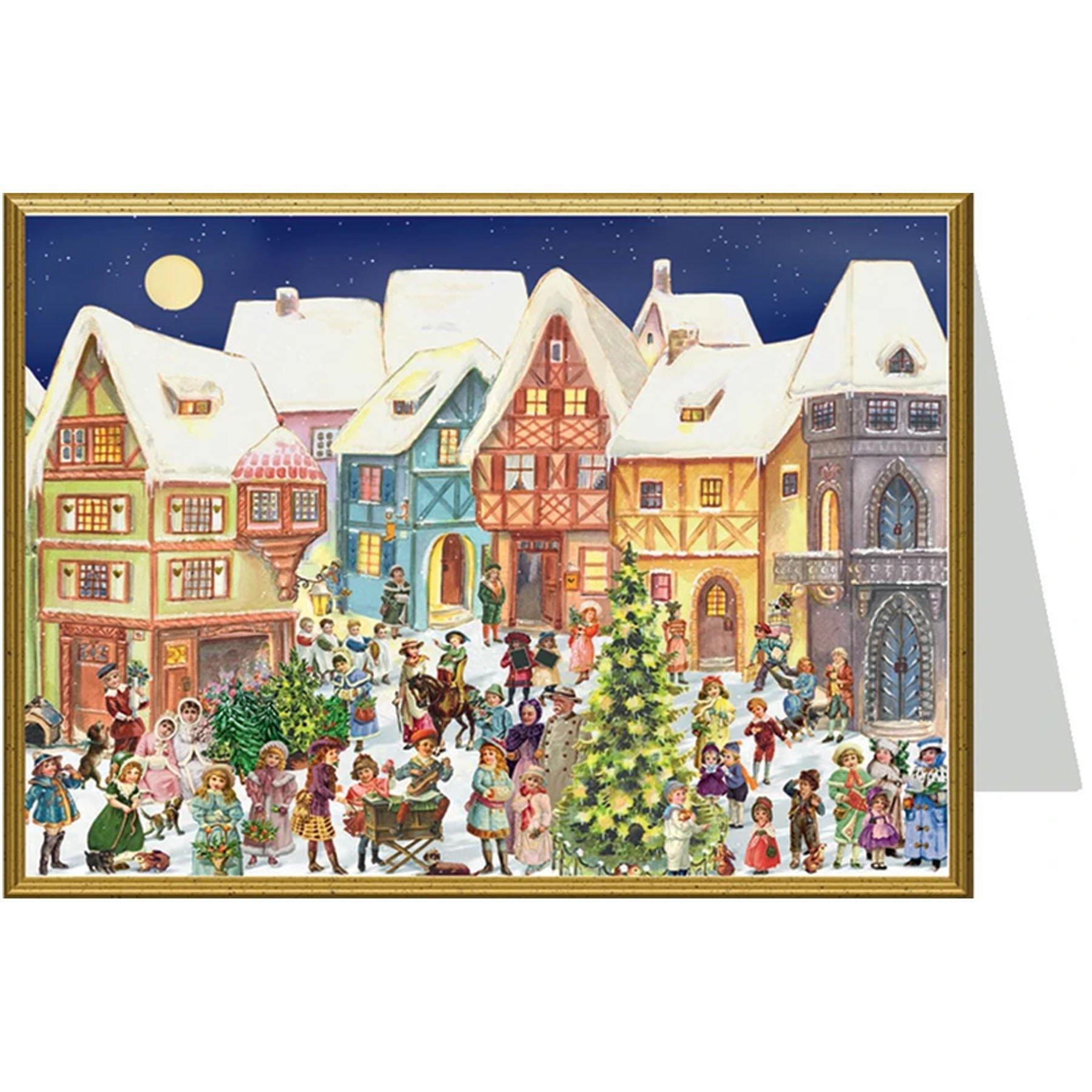 Tarjeta de Navidad "Idilio del casco antiguo"
