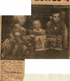 Calendario de adviento de papel "La pequeña ciudad" de 1946