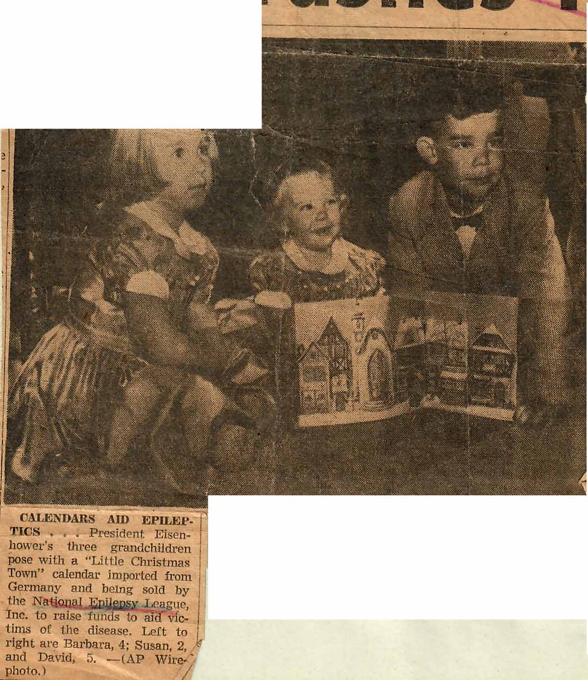 Calendario de adviento de papel "La pequeña ciudad" de 1946