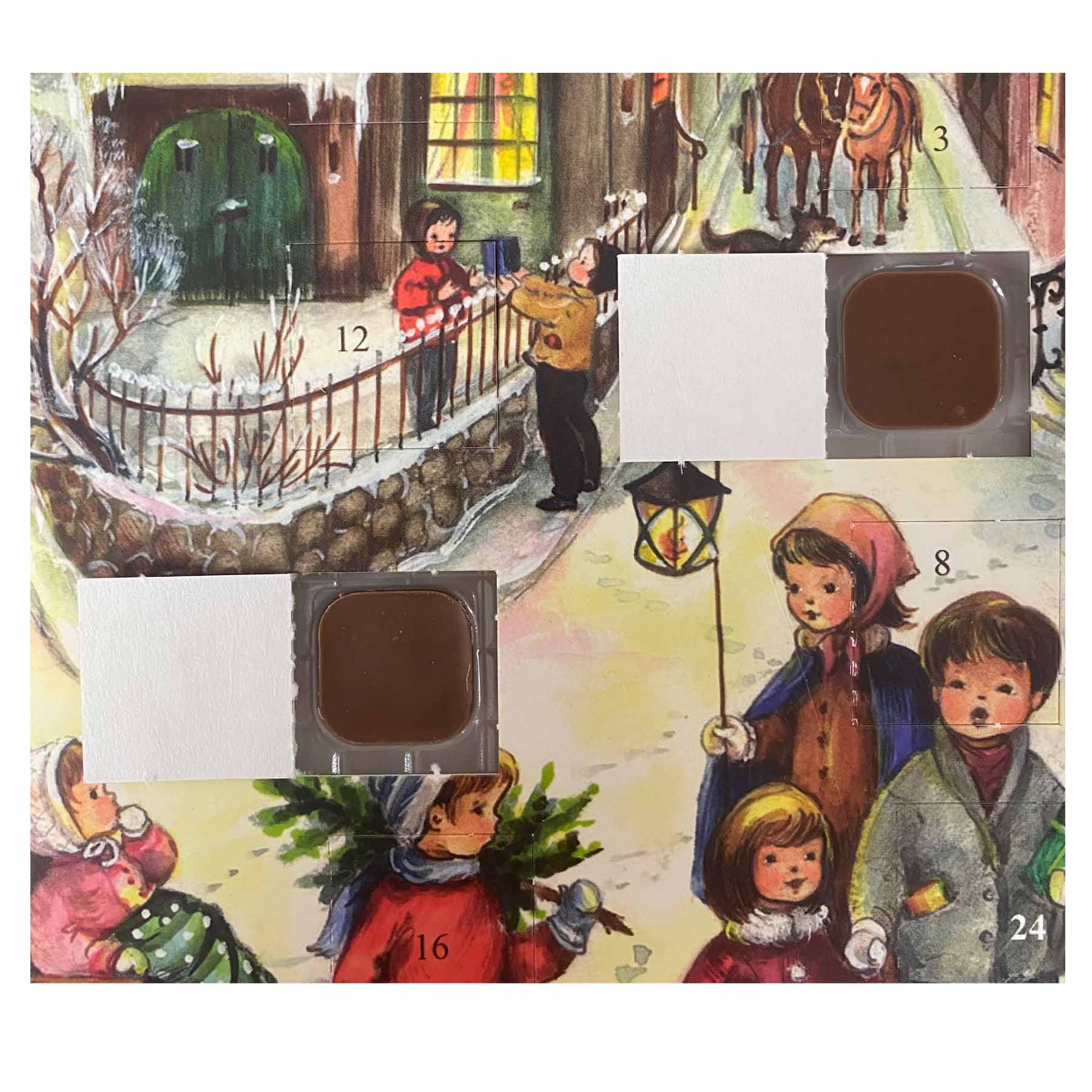 Calendario de Adviento de chocolate "Navidad en el pueblo"