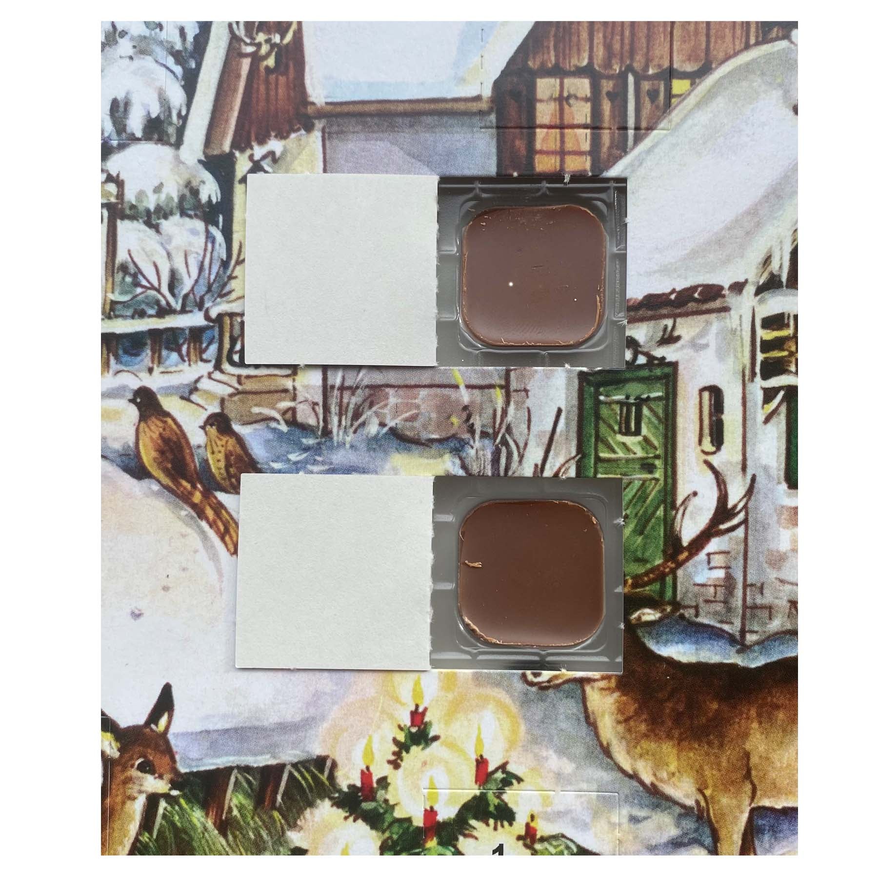 Calendario de Adviento de chocolate "Invierno con los animales"