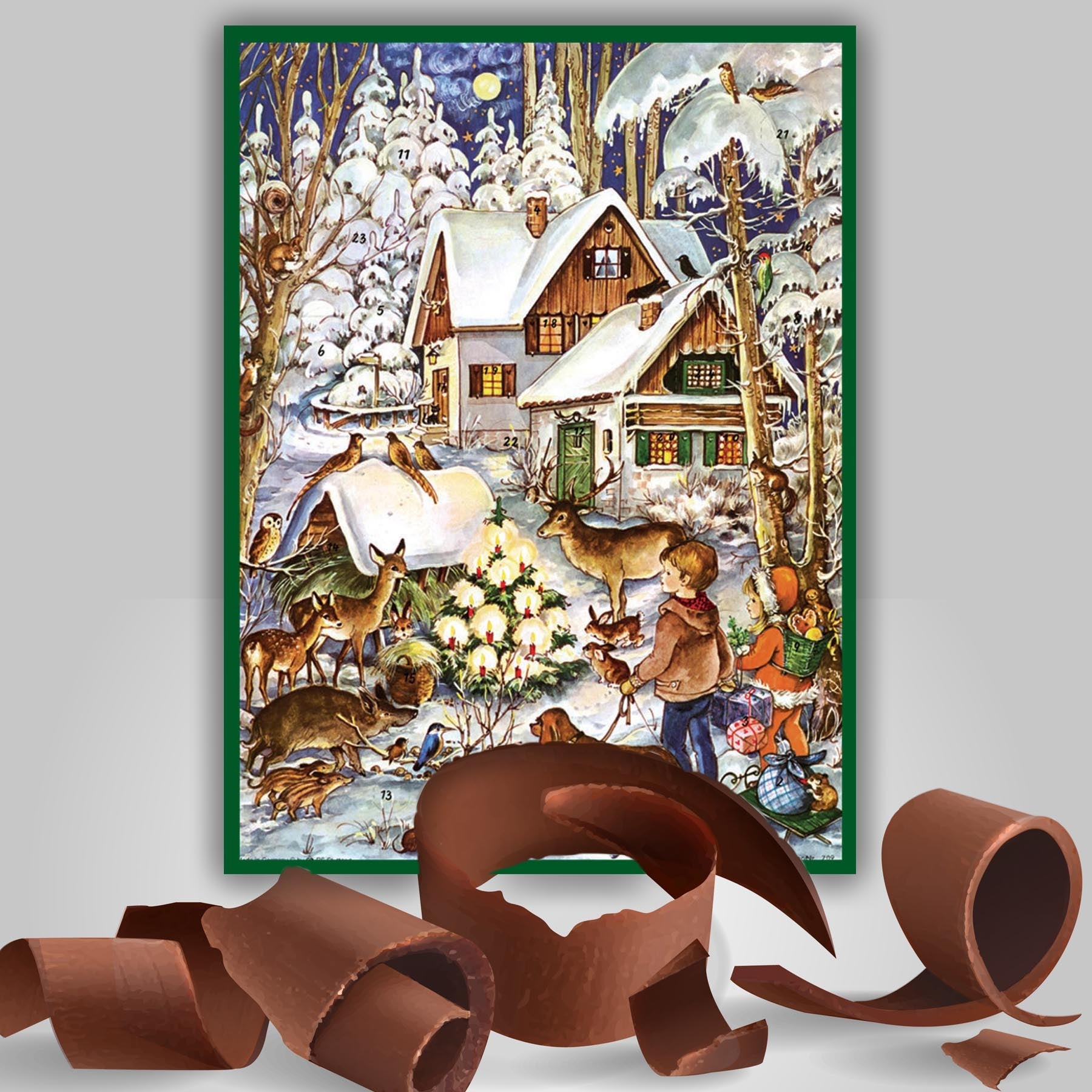 Calendario de Adviento de chocolate "Invierno con los animales"
