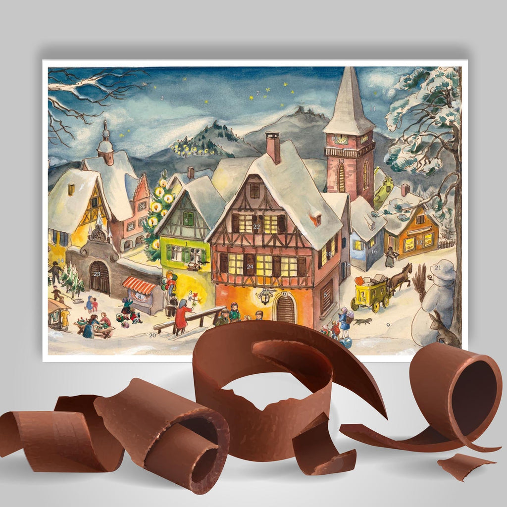 Calendario de Adviento de chocolate "Pueblo Nevado"