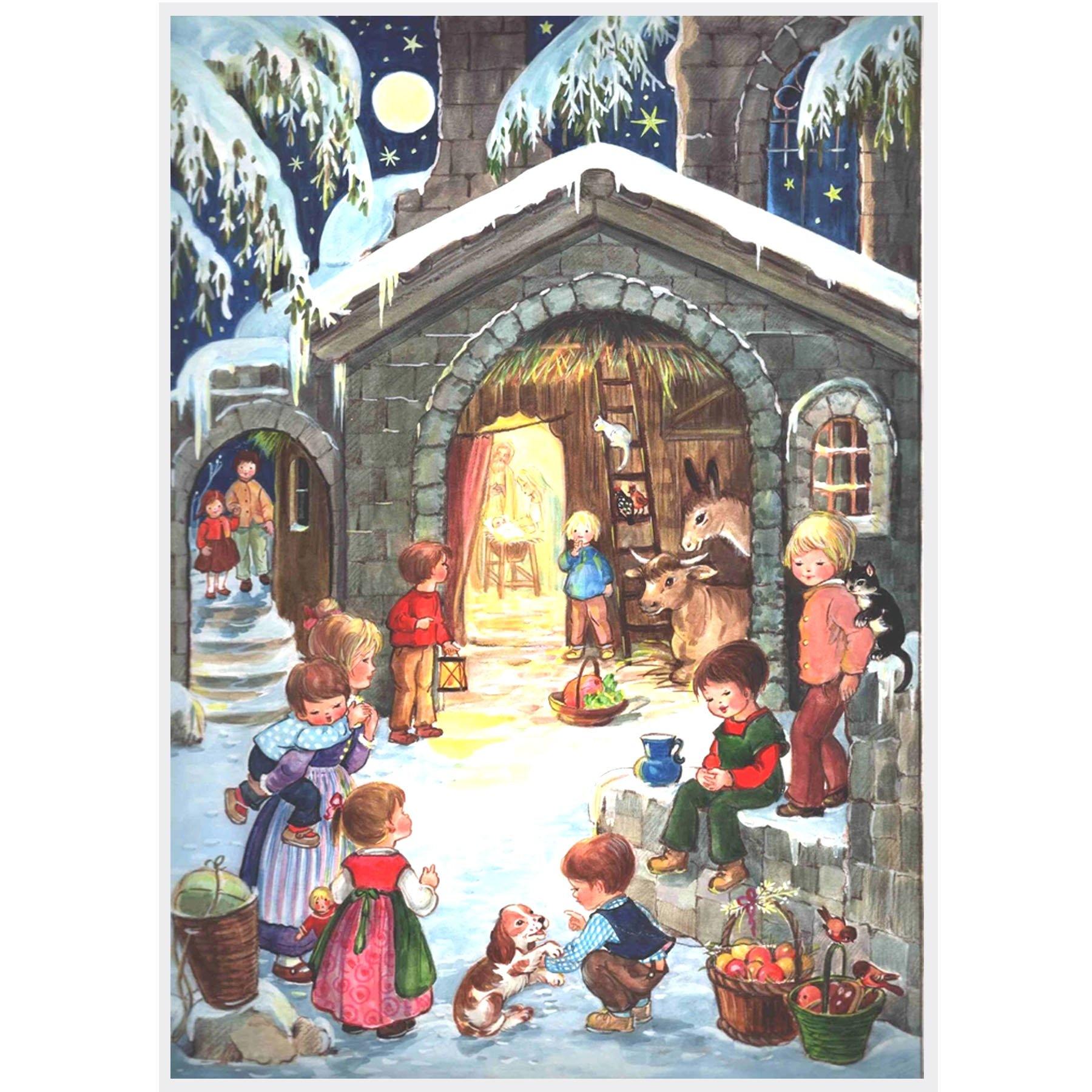 Calendario de Adviento A4 "En el establo"