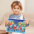 Calendario de Adviento A4 "Patinaje sobre hielo con Papá Noel"