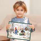 Calendario de Adviento A4 "Alegrías de la nieve en el bosque"