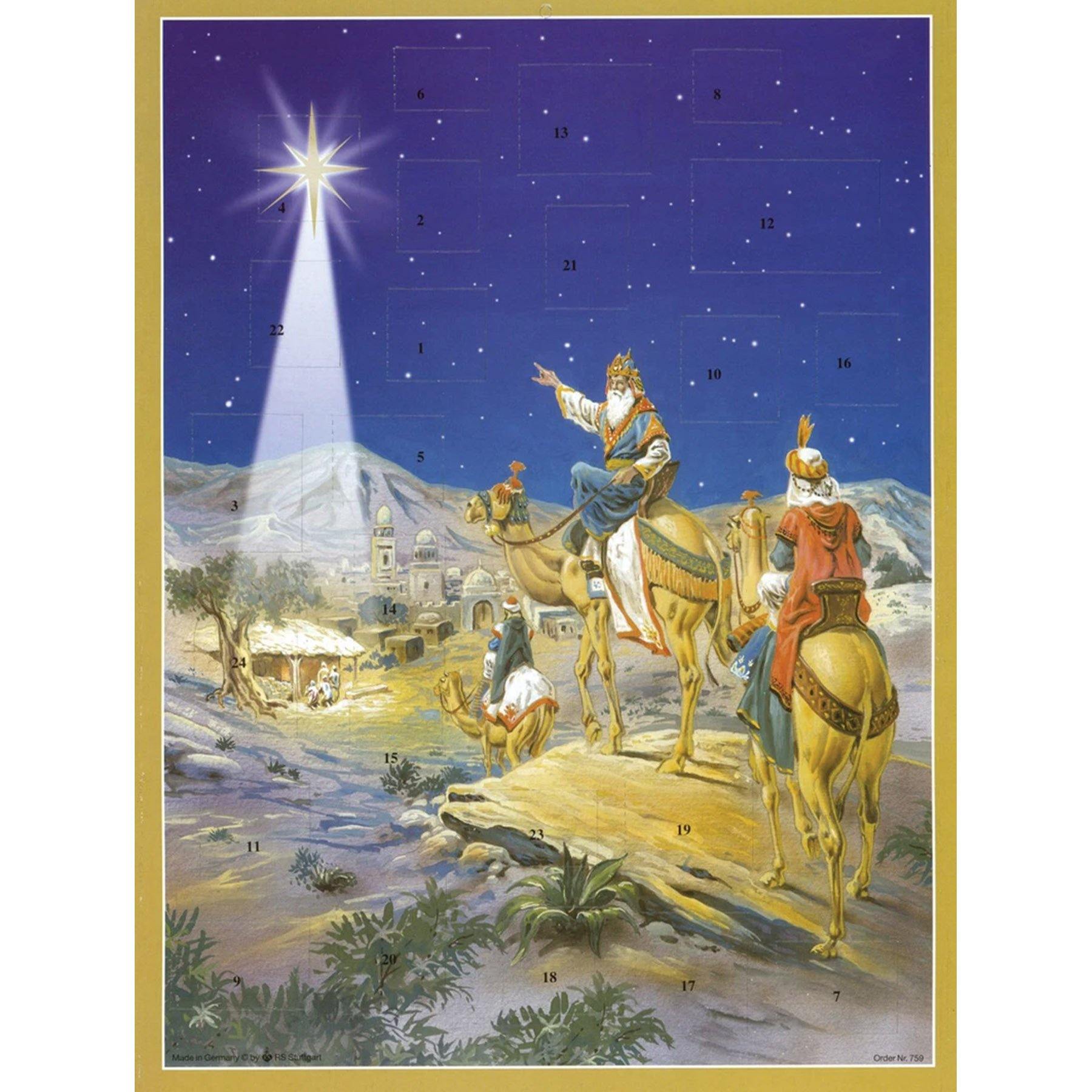 Calendario de Adviento "Los tres Reyes Magos siguen la estrella"