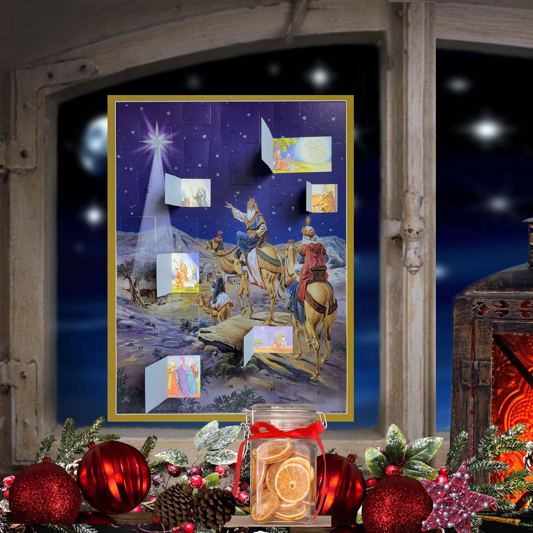 Calendario de Adviento "Los tres Reyes Magos siguen la estrella"