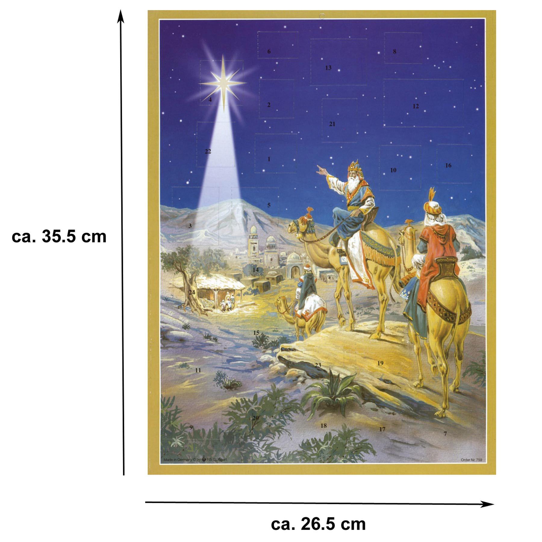 Calendario de Adviento "Los tres Reyes Magos siguen la estrella"