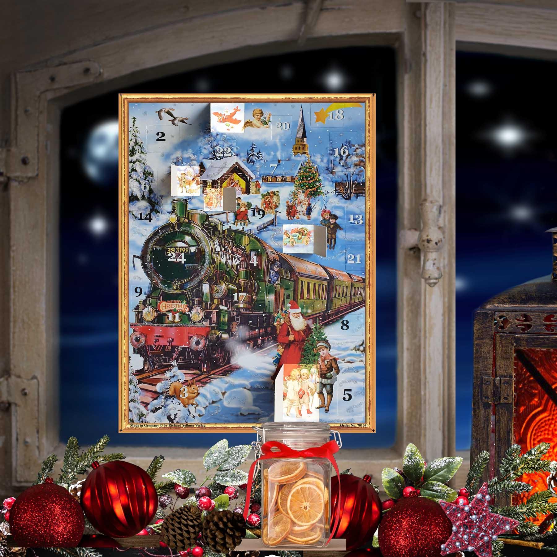 Calendario de Adviento "Eisenbahn im Schnee"