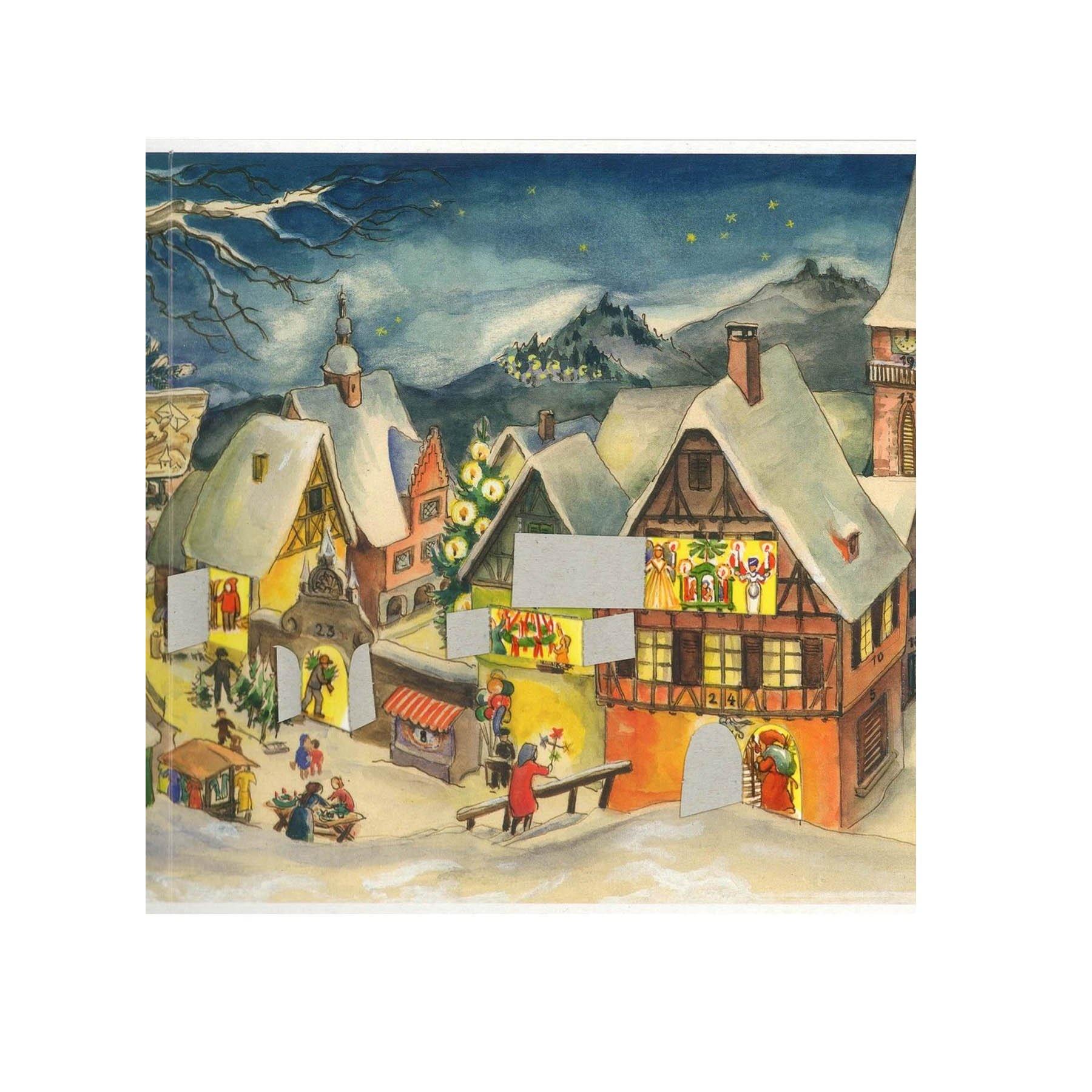 Calendario de Adviento "Pequeño pueblo en invierno"