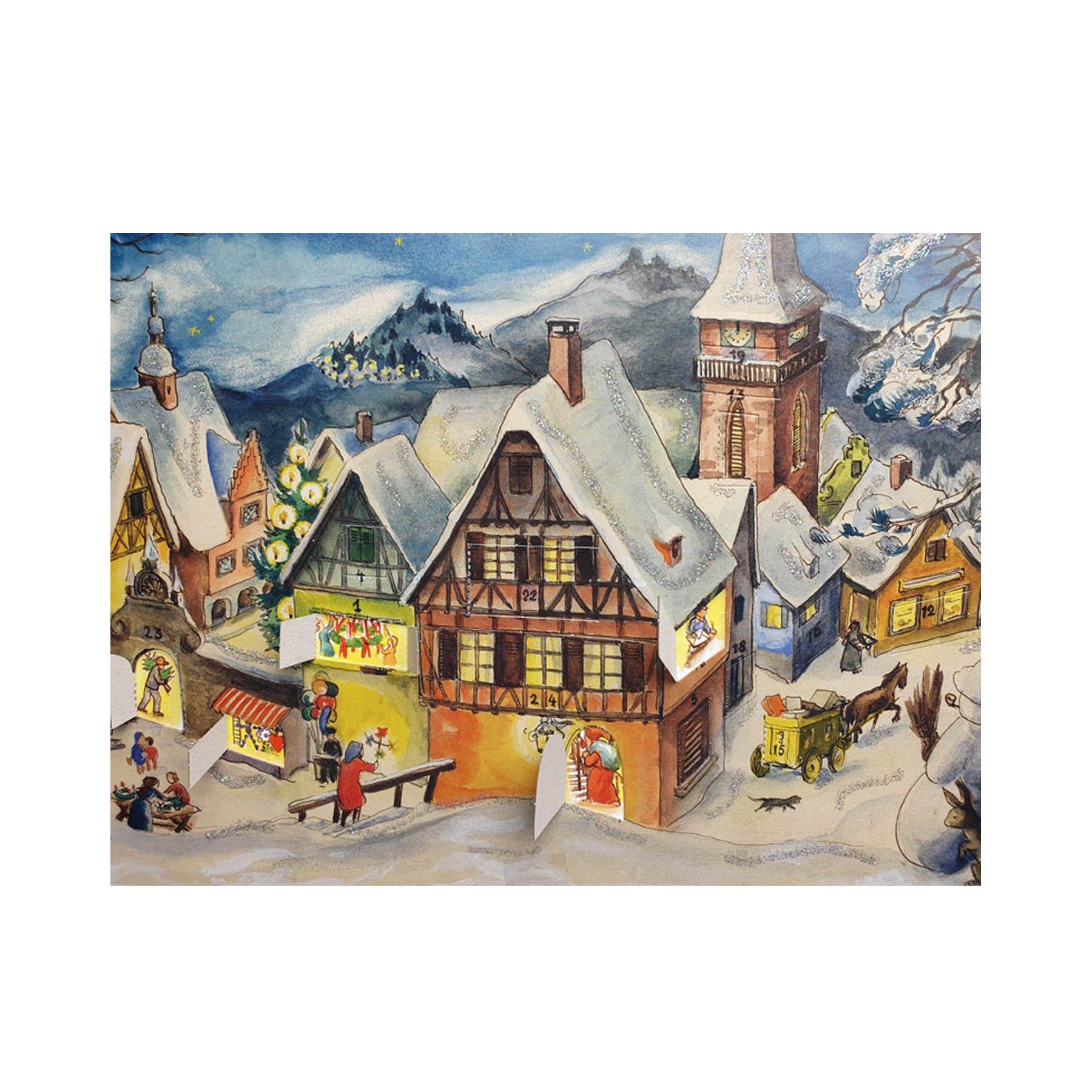 Calendario de Adviento "Pequeño pueblo en invierno"