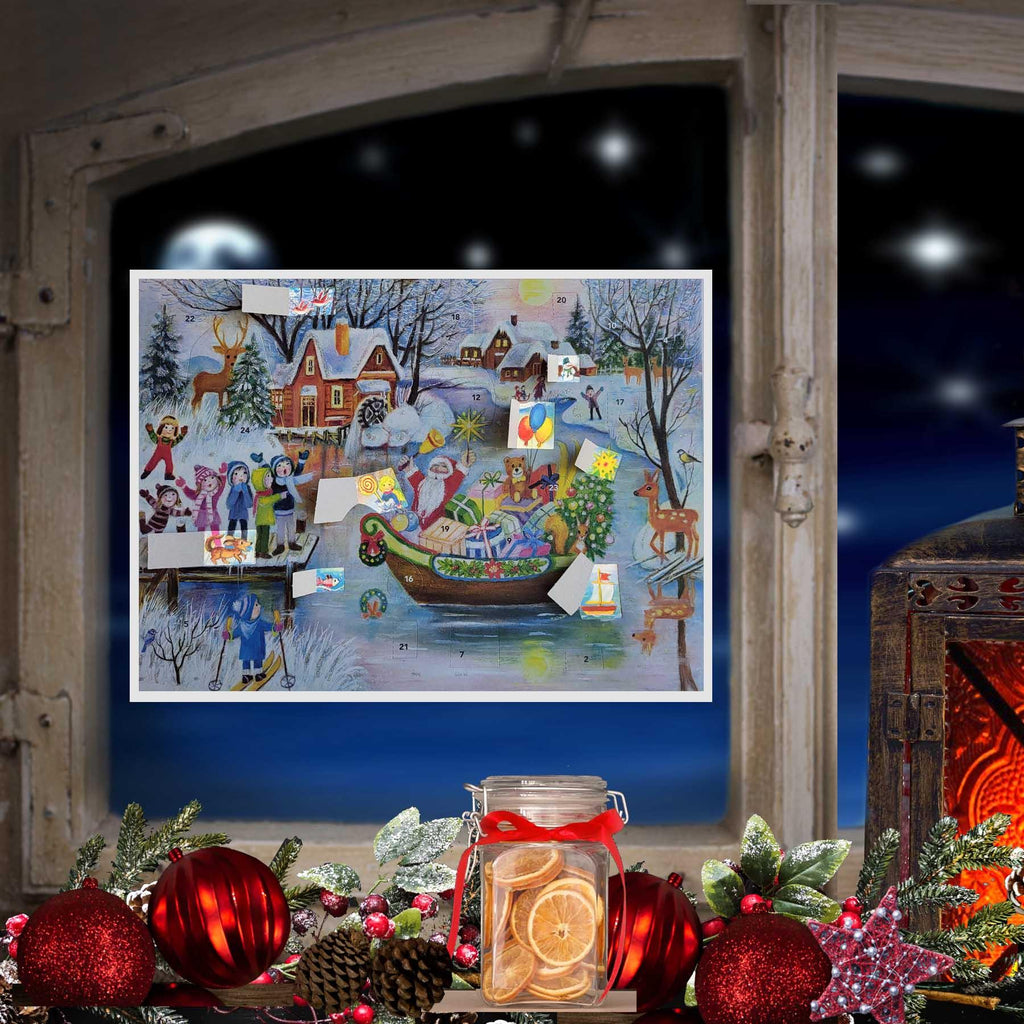 Calendario de Adviento "Papá Noel en el bote"