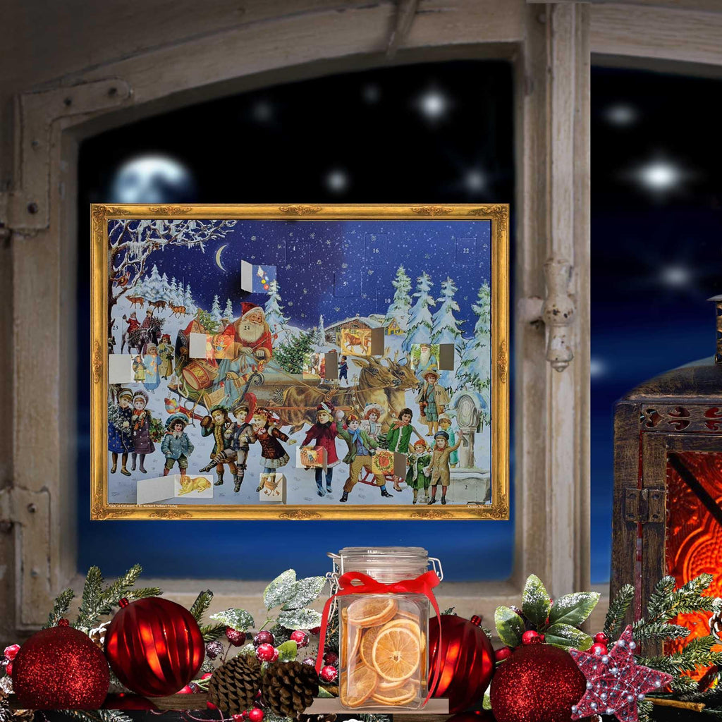 Calendario de Adviento "Papá Noel en trineo de renos"
