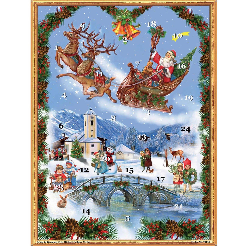 Calendario de Adviento "Papá Noel en el trineo"