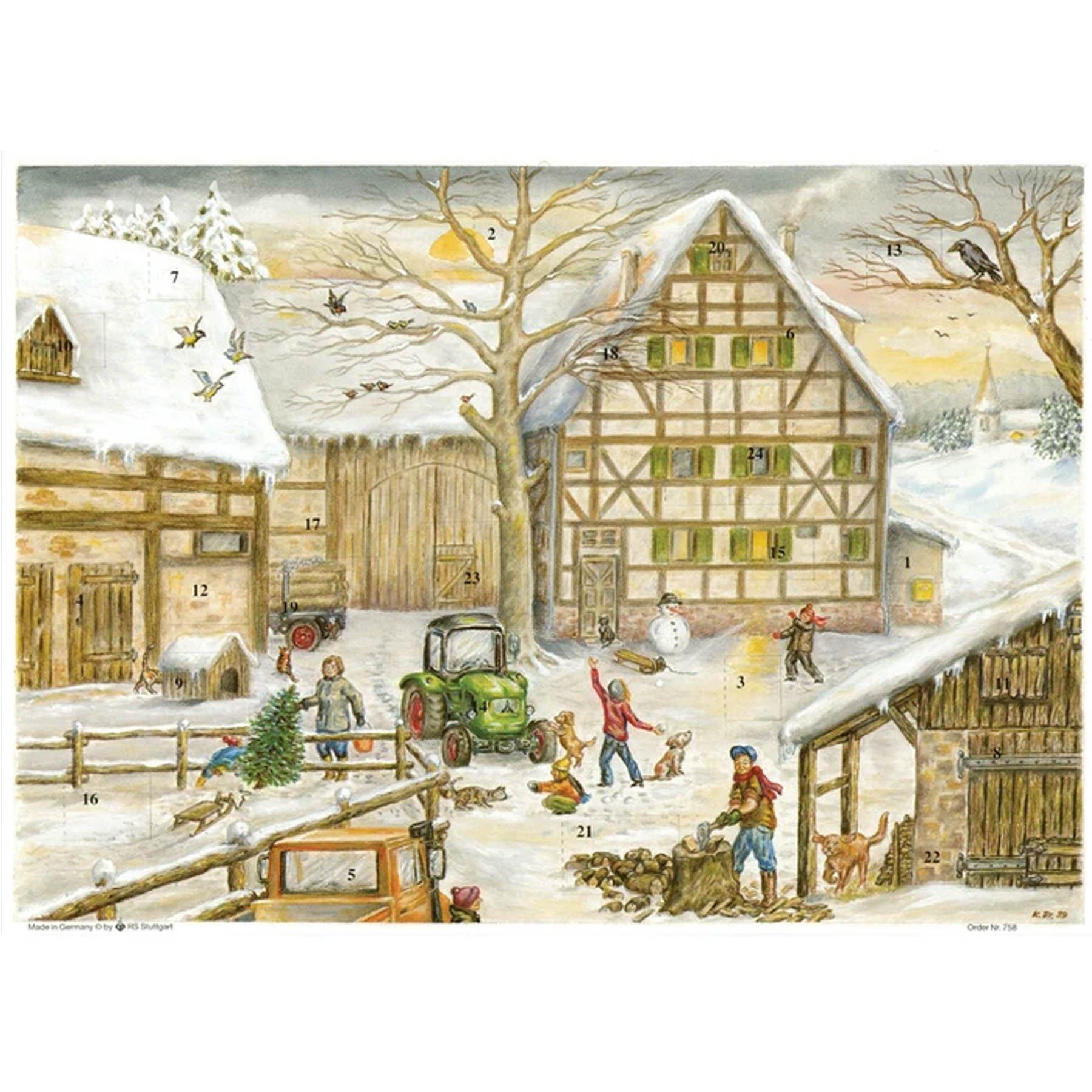 Calendario de Adviento "Invierno en la granja"