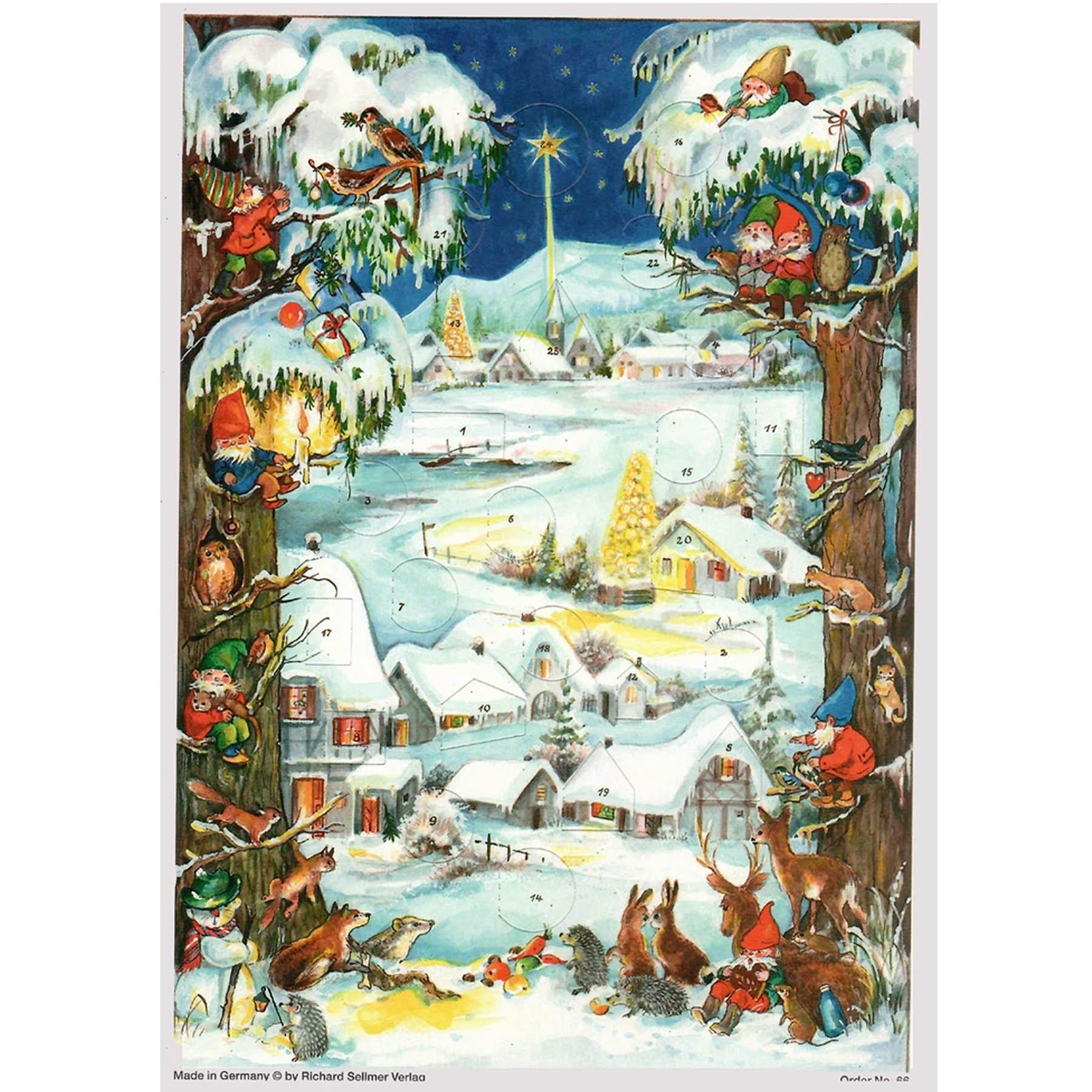 Calendario de Adviento "Pueblo Invernal"