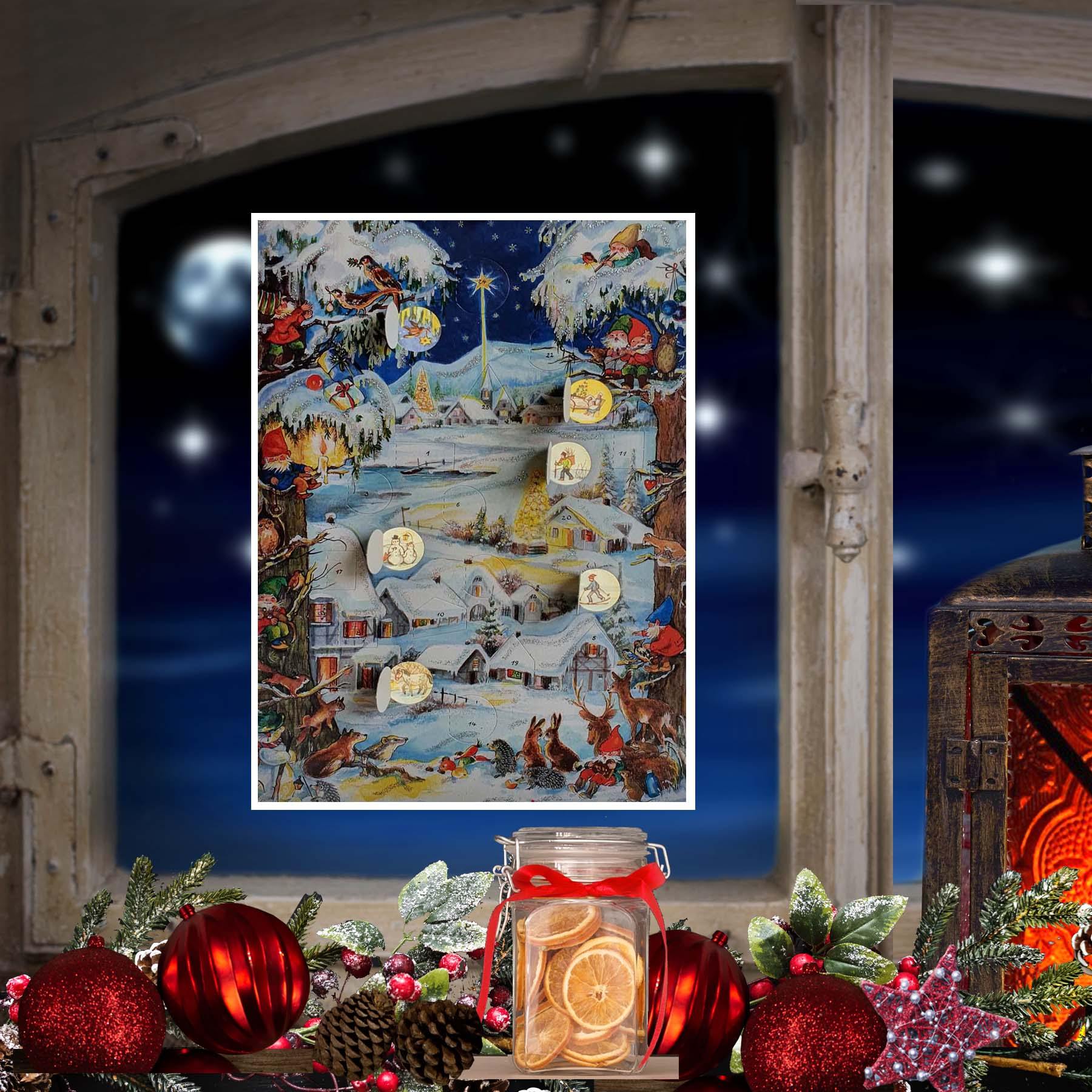 Calendario de Adviento "Pueblo Invernal"