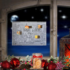 Calendario de Adviento para colorear "Papá Noel llega a la ciudad"