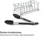 Philips Airfryer 5000 Serii Dual Basket z Technologią Air Steam oraz RapidAir Plus - pojemność 9L, 19 sposobów gotowania, 90% mniej tłuszczu, 2 kosze, czyszczenie parą, akcesoria (NA550/00)