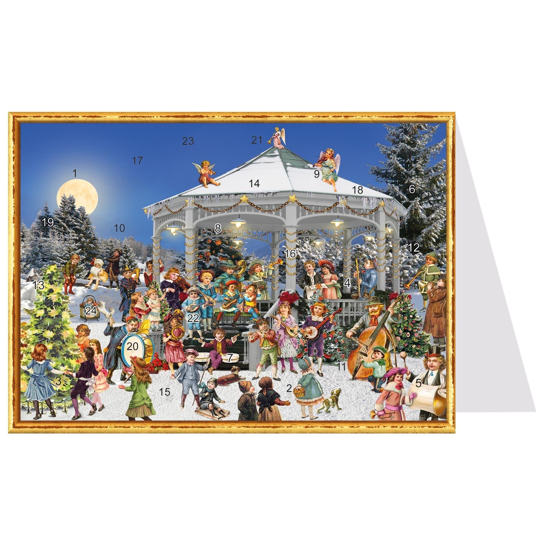 Calendario de Adviento de postales "Am Pavillon"