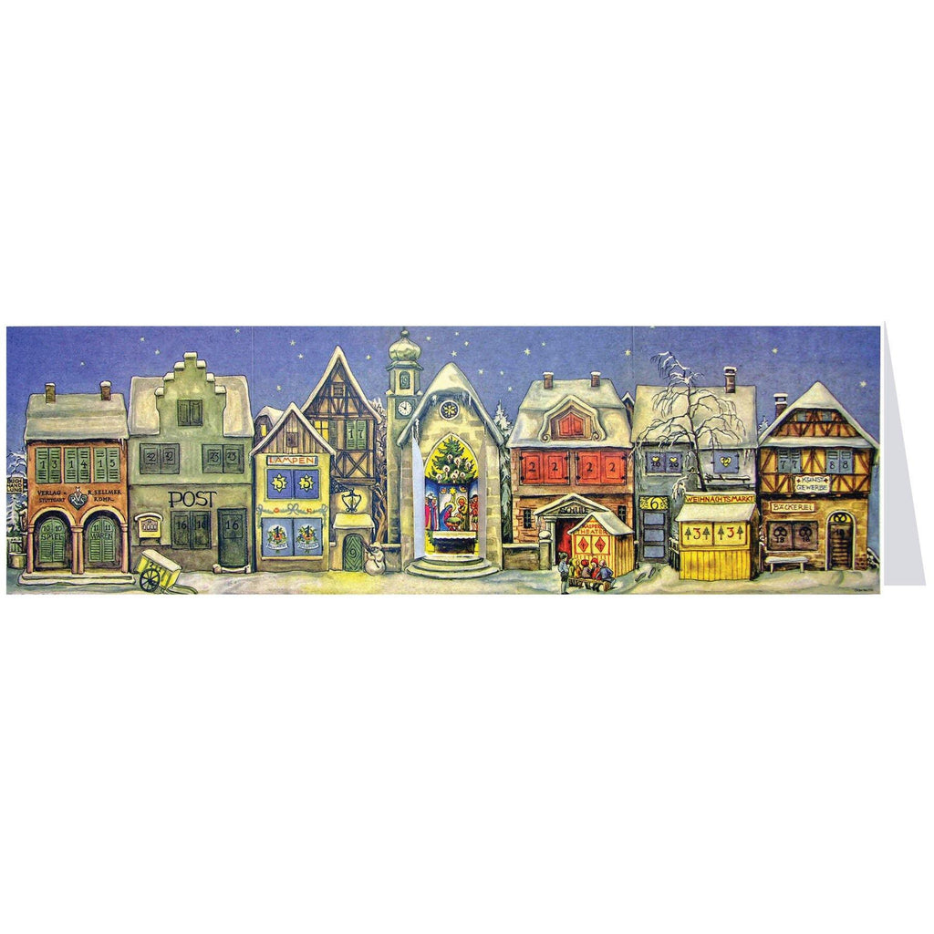 Calendario de Adviento de postales "La pequeña ciudad"