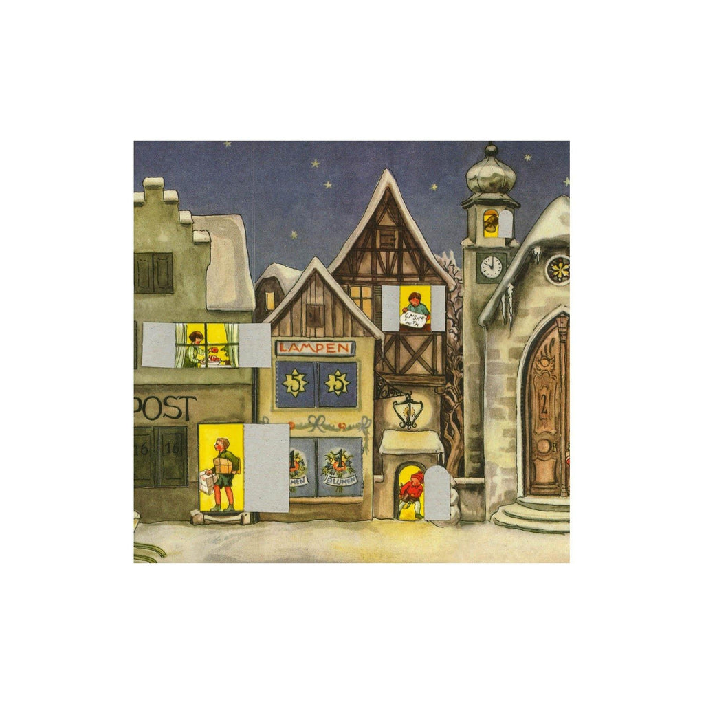 Calendario de Adviento de postales "La pequeña ciudad"