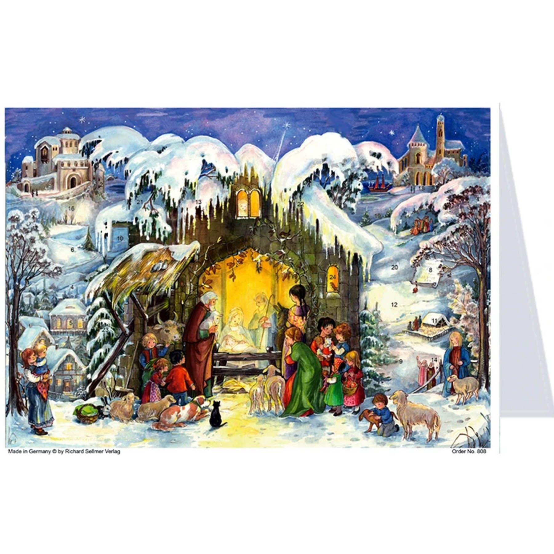 Calendario de Adviento de postales "Jesús ha nacido"