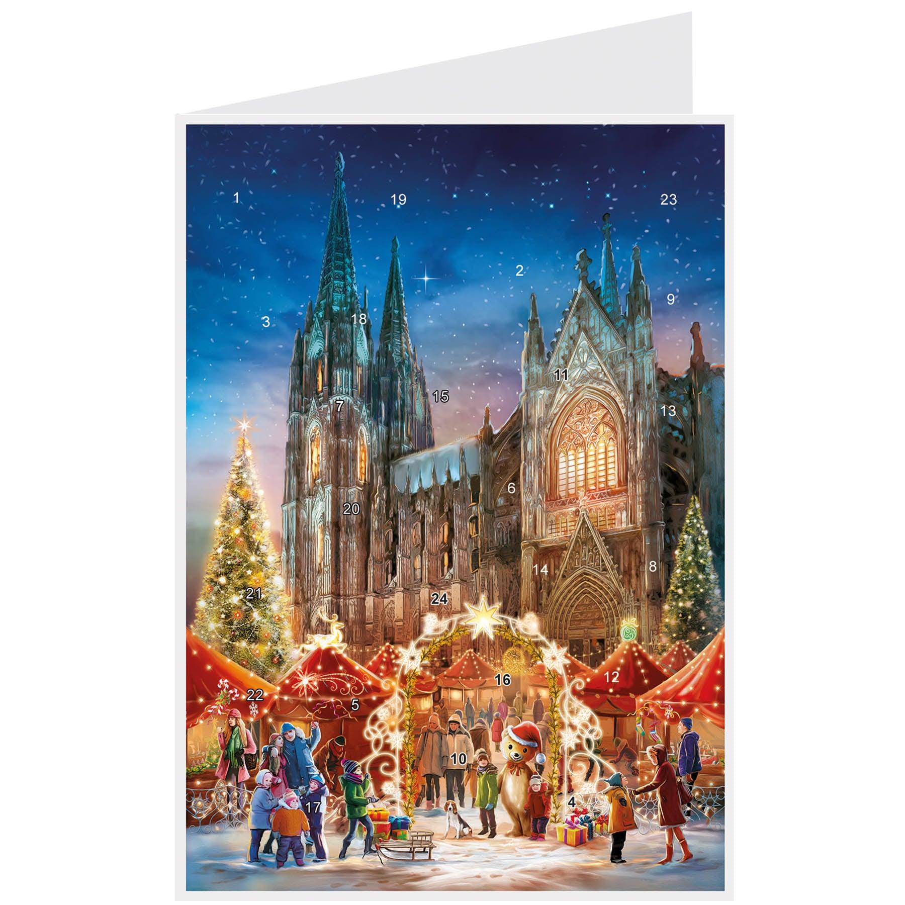 Calendario de Adviento de postales "Catedral de Colonia"